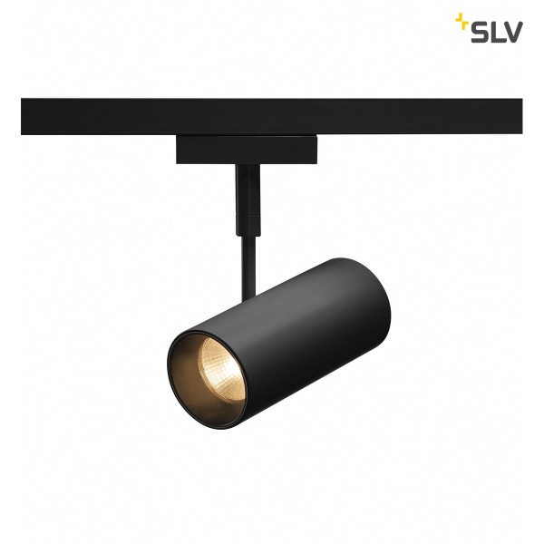 REVILO, Strahler für SLV D-TRACK Hochvolt-Stromschiene 2Phasen, LED, 3000K, schwarz, 36°