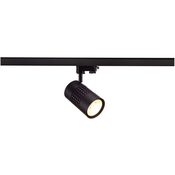 STRUCTEC, Spot für Hochvolt-Stromschiene 3Phasen, LED, 3000K, rund, schwarz, 38°, 32,9W