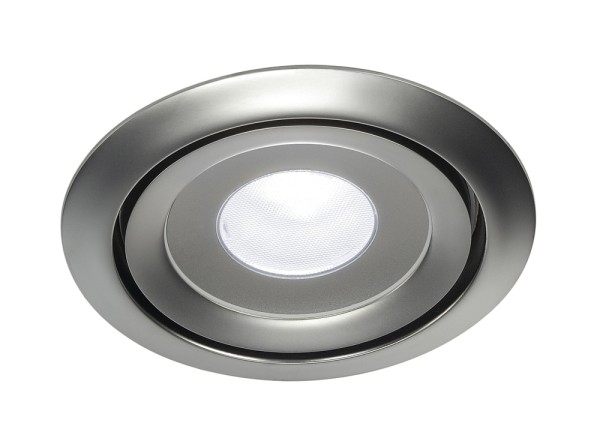 LUZO, Einbauleuchte, rund, LED Disk, 4000K, chrom matt, 85°, 11W