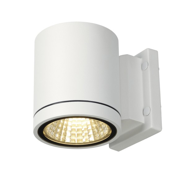 ENOLA_C, Outdoor Wandleuchte, LED, 3000K, IP55, rund, weiß, Ø/H 10/11,8 cm, 35°