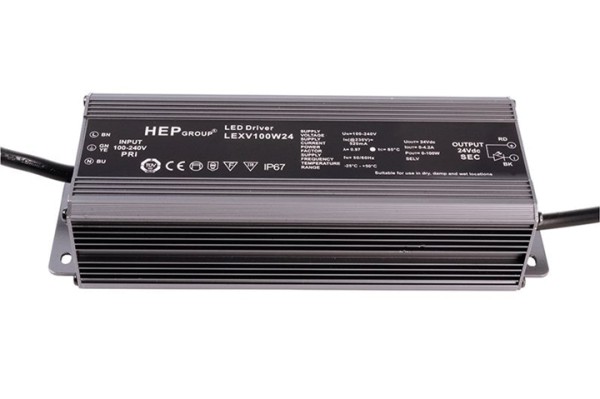 HEP Netzgerät, LEXV100W24, Eingangsspannung: 100-240V AC/50-60Hz, Ausgangsspannung: 24V DC, 100,00 W