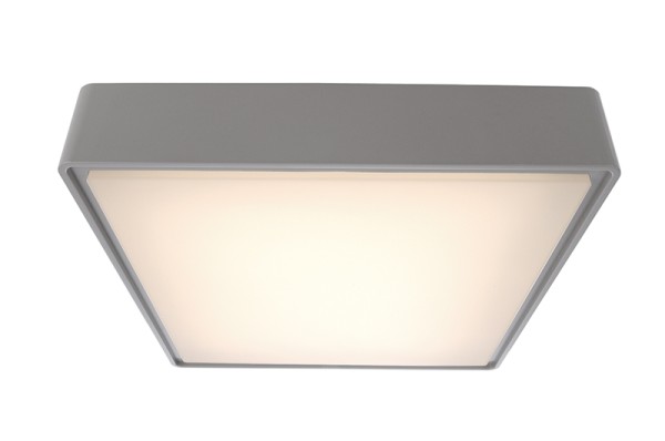 Deko-Light Deckenaufbauleuchte, Quadrata II, Kunststoff, grau, Warmweiß, 115°, 16W, 230V, 296x296mm