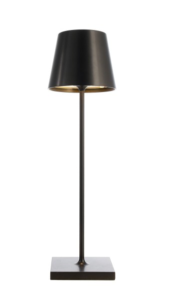 Deko-Light Tischleuchte, Sheratan I, Aluminium Druckguss, schwarz, Warmweiß, 106°, 2W, 5V, 100x100mm