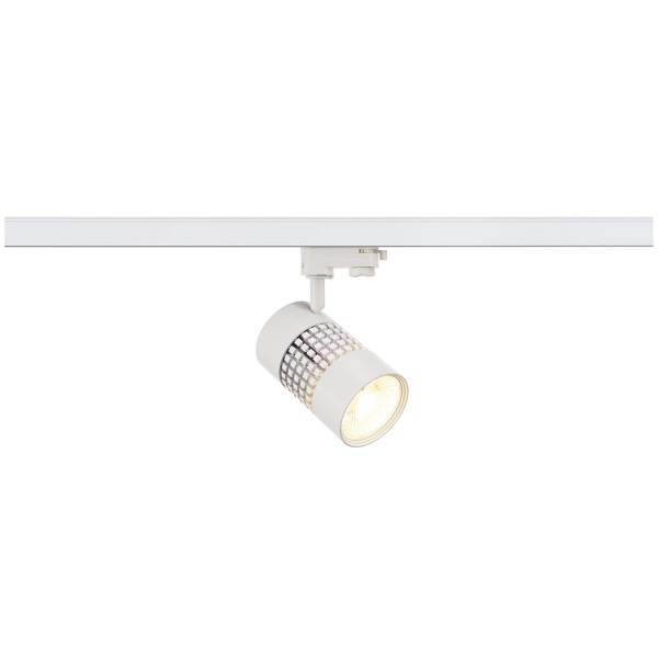 STRUCTEC, Spot für Hochvolt-Stromschiene 3Phasen, LED, 3000K, rund, weiß, 60°, 32,9W