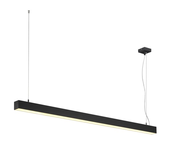 Q-LINE, Pendelleuchte, einflammig, LED, 3000K, schwarz, 2x18,2W und 1x7,5W