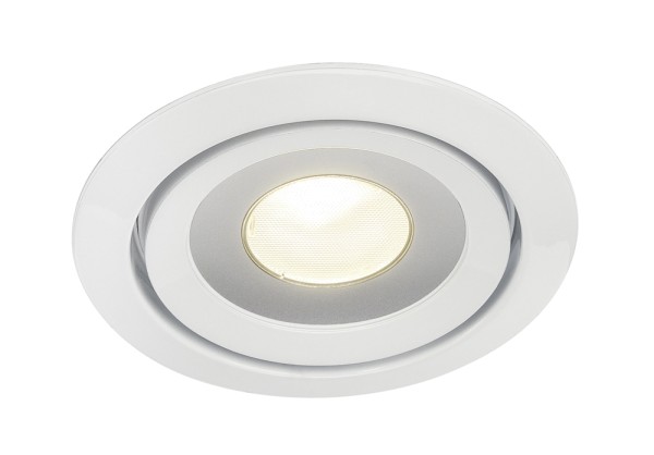 LUZO, Einbauleuchte, rund, LED Disk, 2700K, weiß, 85°, 12W