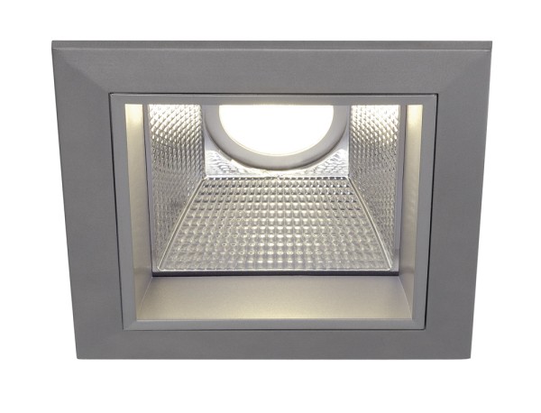 LED DOWNLIGHT PRO S, Einbauleuchte, 4000K, eckig, silbergrau, 11W, inkl. LED Disk Modul 850lm