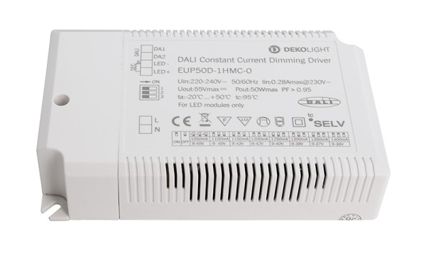 Deko-Light Netzgerät, DALI Multi CC EUP50D-1HMC-0, Kunststoff, Weiß, 50W, 9-45V, 1050mA, 137x82mm