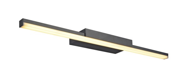 GLENOS, Spiegelleuchte, LED, 3000K, schwarz, 12,6W