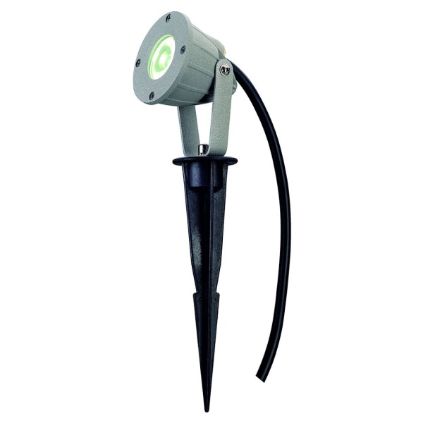 NAUTILUS SPIKE LED KOMPAKT, silbergrau, 230V, 3,3W, weiss IP44