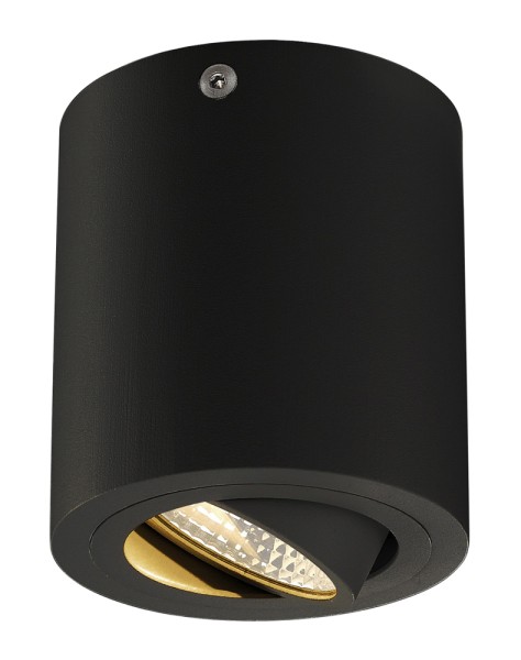 TRILEDO ROUND CL, Deckenleuchte, LED, 3000K, rund, schwarz matt, 38°, 6,2W, inkl. Treiber