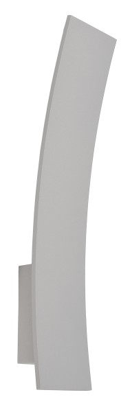 Deko-Light Wandaufbauleuchte, Enna, Aluminium Druckguss, silberfarben, Warmweiß, 6W, 230V, 400x80mm