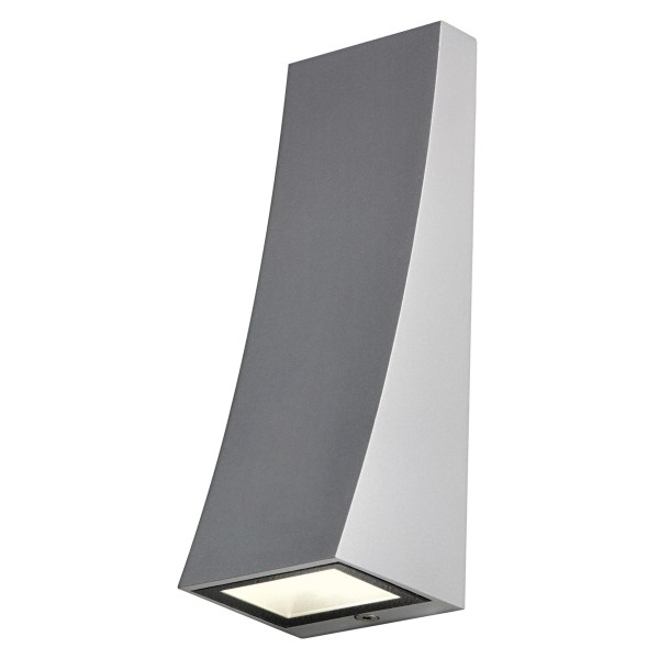 DELWA, Outdoor Wandleuchte, LED, 3000K, IP44 , silbergrau, 4W